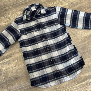 COLUMBIA SPORTSWEAR Plaid Heavy‎ Flannel Button Up Shirt Blue Men Size XS (24)